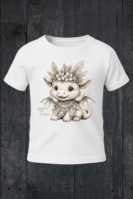 Ember the Boho Dragon — White