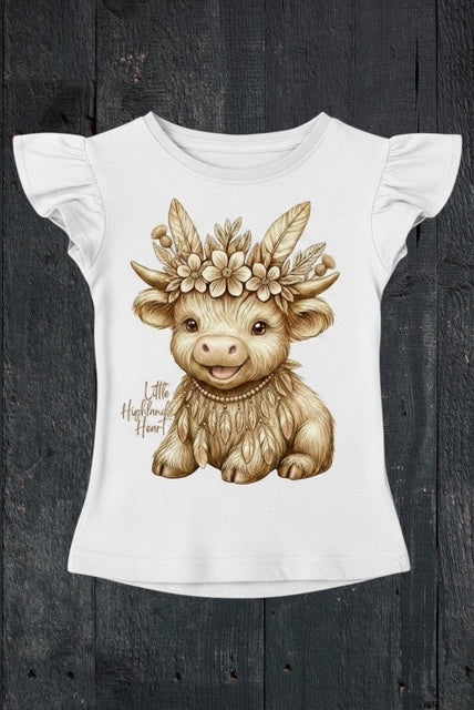 Thistle the Boho Highland Calf — White