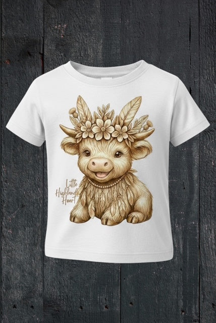Thistle the Boho Highland Calf — White
