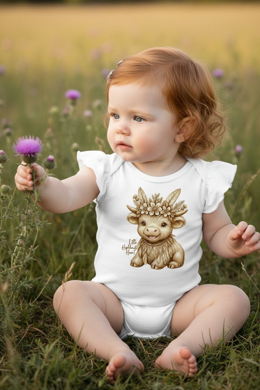 Thistle the Boho Highland Calf — White